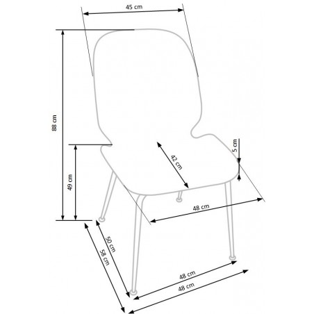 K381 krzesło różowy / złoty (1p4szt)