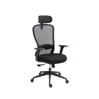 Fotel Obrotowy FB38-FX (B) | Czarny | Ergonomiczny | Regulowany