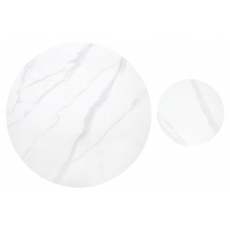 DIUNA zestaw 2 ław biały marmur / jasny orzech (2p1szt)