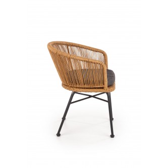 K400 krzesło czarny / naturalny / popielaty (1p2szt)