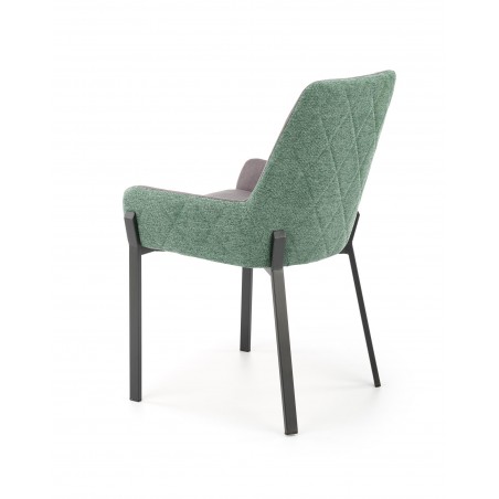 K439 krzesło przód - ciemny popiel, tył - zielony