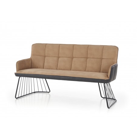 L1 sofa jasny brąz / czarny (2p1szt)