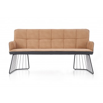 L1 sofa jasny brąz / czarny (2p1szt)