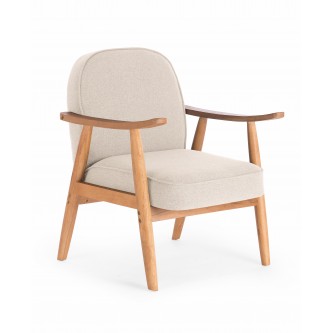 RETRO fotel wypoczynkowy beżowy