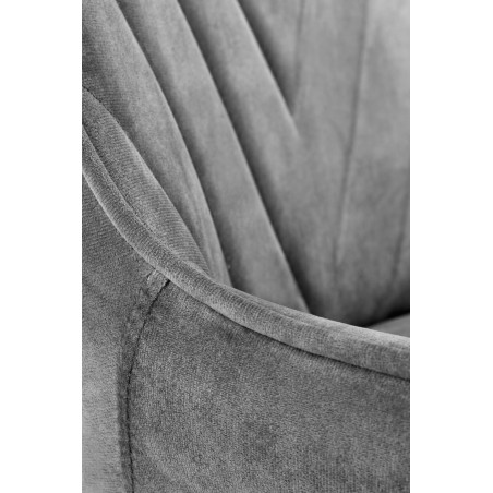 RICO fotel młodzieżowy popielaty velvet (1p1szt)