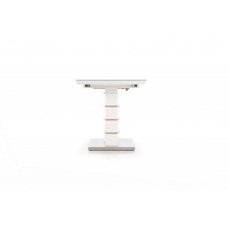 TORONTO stół rokładany biały / dąb złoty