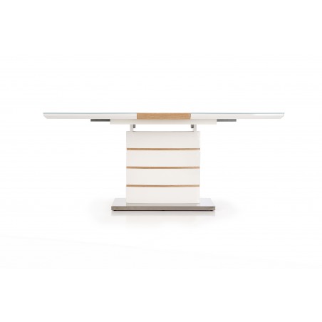 TORONTO stół rokładany biały / dąb złoty