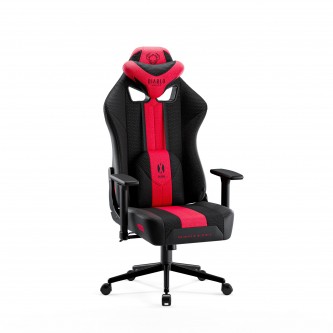 Fotel gamingowy materiałowy karmazynowo-antracytowy: Diablo X-Player 2.0 Small
