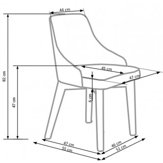 TOLEDO krzesło dąb sonoma / tap. Inari 91 (1p1szt)