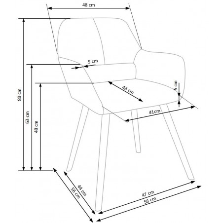 K283 krzesło popiel (1p2szt)