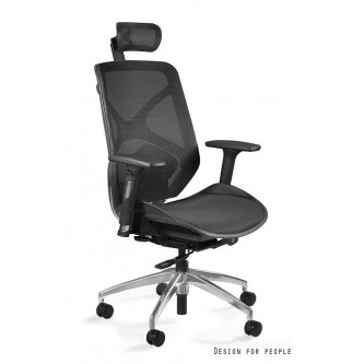 Fotel Ergonomiczny HERO | Cały w Siatce | Mechanizm SYNCHRON | Aluminium