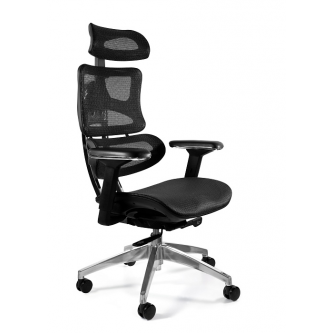 Fotel Ergonomiczny ERGOTECH CHROME | Mechanizm SYNCHRON | Siatka | Aluminium
