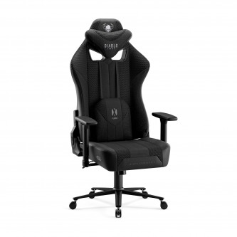 Fotel gamingowy materiałowy czarny: Diablo X-Player 2.0 Normal Size