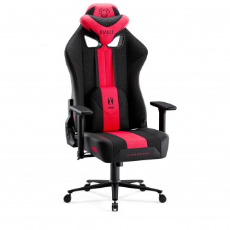 Fotel gamingowy materiałowy karmazynowo-antracytowy: Diablo X-Player 2.0 King Size