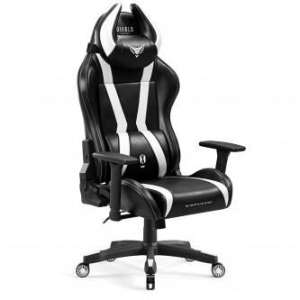 Fotel gamingowy Diablo X-Horn 2.0 King Size, czarno-biały