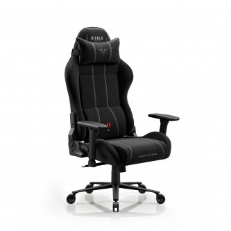Fotel gamingowy materiałowy czarny Diablo X-One 2.0 Burned Black Normal