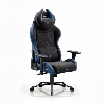Fotel gamingowy materiałowy czarno-niebieski Diablo X-Horn 2.0 Night Blue Normal