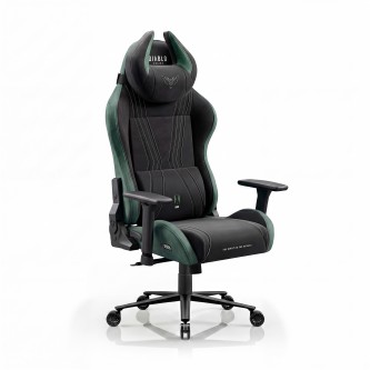 Fotel gamingowy materiałowy czarno-zielony Diablo X-Horn 2.0 Forest Green Normal