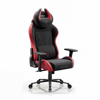 Fotel gamingowy materiałowy czarno-czerwony Diablo X-Horn 2.0 Bloody Mary Normal