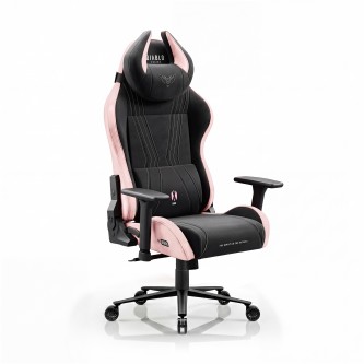 Fotel gamingowy materiałowy czarno-różowy Diablo X-Horn 2.0 Akira Pink Normal