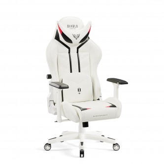 Fotel gamingowy Diablo X-Ray 2.0 Normal Size, biało-czarny