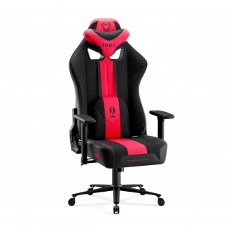 Fotel gamingowy materiałowy karmazynowo-antracytowy: Diablo X-Player 2.0 Normal Size