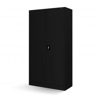 Szafa warsztatowa na narzędzia z tablicami perforowanymi czarna, 920x1850x500 mm: BRUNO All Black