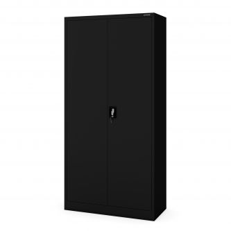 Szafa metalowa wielofunkcyjna z drążkiem czarna, 900x1850x450 mm: DAWID All Black