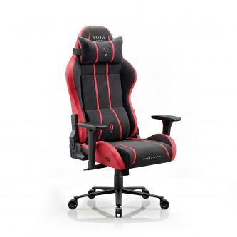 Fotel gamingowy materiałowy czarno-czerwony Diablo X-One 2.0 Bloody Mary Normal