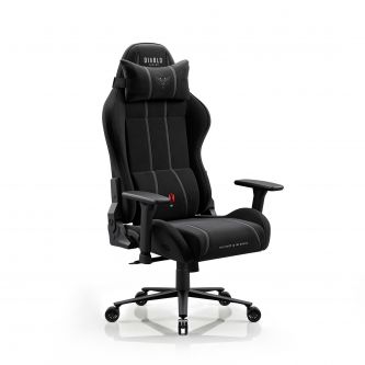 Fotel gamingowy materiałowy czarny Diablo X-One 2.0 Burned Black Normal