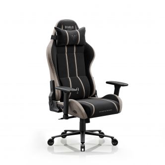 Fotel gamingowy materiałowy czarno-beżowy Diablo X-One 2.0 Camel Black Normal