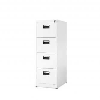 Szafa kartotekowa metalowa z 4 szufladami biała, 460x1320x620 mm: SARA