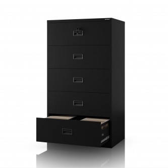 Szafa kartotekowa metalowa czarna: SARA XL V5, 900 x 1620 x 600 mm