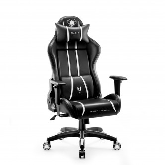 Fotel gamingowy Diablo X-One 2.0 Normal Size, czarno-biały