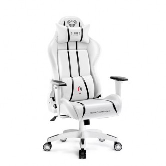 Fotel gamingowy Diablo X-One 2.0 Normal Size, biało-czarny