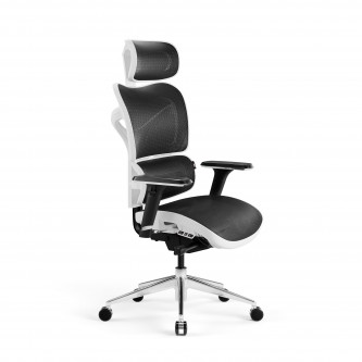 Fotel biurowy ergonomiczny Diablo V-Commander biało-czarny
