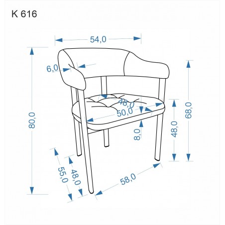K616 krzesło beżowy / orzechowy (1p2szt)