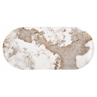 NICOSIA ława beżowy marmur / orzechowy (2p1szt)