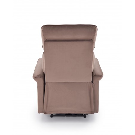 SEMIR fotel z funkcja elektrycznego rozkładania / gniazdo USB, mokka (2p1szt)