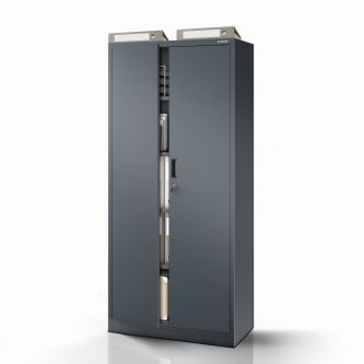 Szafa metalowa biurowa z 4 półkami antracytowa, 1750x800x400 mm: JAN Compact