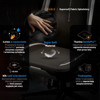 Fotel gamingowy Diablo X.Eye Prime czarny z chłodzeniem