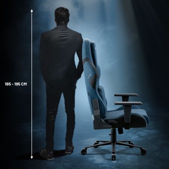 Fotel gamingowy niebieski z chłodzącym siedziskiem, Normal Size: Diablo X-One Prime Meta Ocean