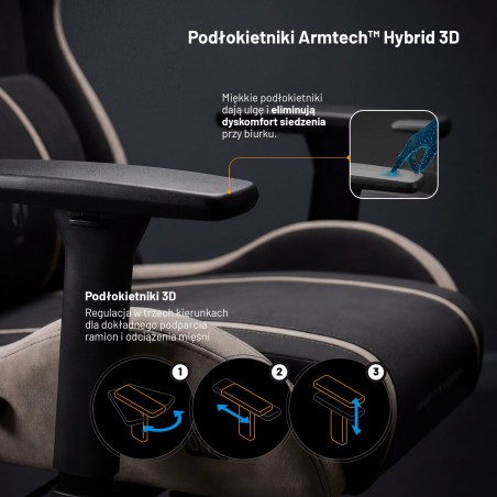 Fotel gamingowy Diablo X-One 2.0 Camel Black – GentlePro™