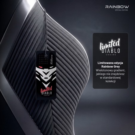 Fotel gamingowy Diablo X-Horn 2.0 Rainbow Grey