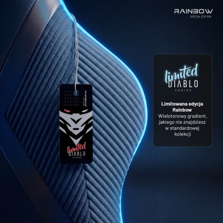 Fotel gamingowy Diablo X-Horn 2.0 Rainbow Blue