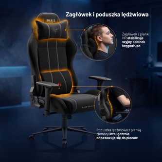Fotel gamingowy Diablo X-One 2.0 Burned Black – GentlePro™