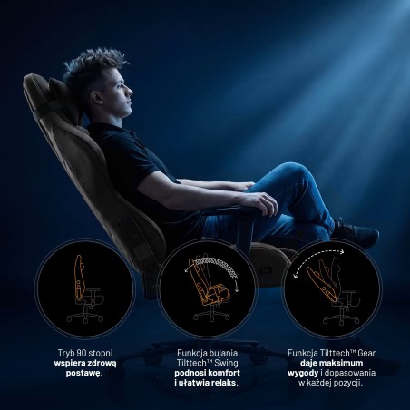 Fotel gamingowy Diablo X-One 2.0 Burned Black – GentlePro™