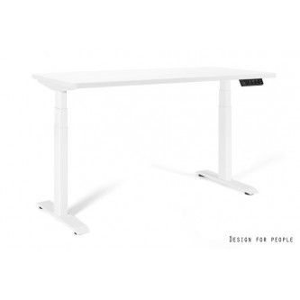 Biurko elektryczne ACTIVE I 120 × 70 cm – biały blat, biały stelaż