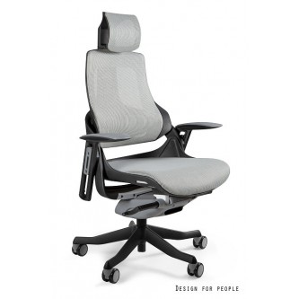 Fotel Ergonomiczny WAU | Czarna Rama | Siatka Snowy |
