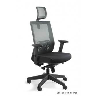 Fotel Ergonomiczny NEZ | Siatka Mesh | Podłokietniki Regulowane | Czarny